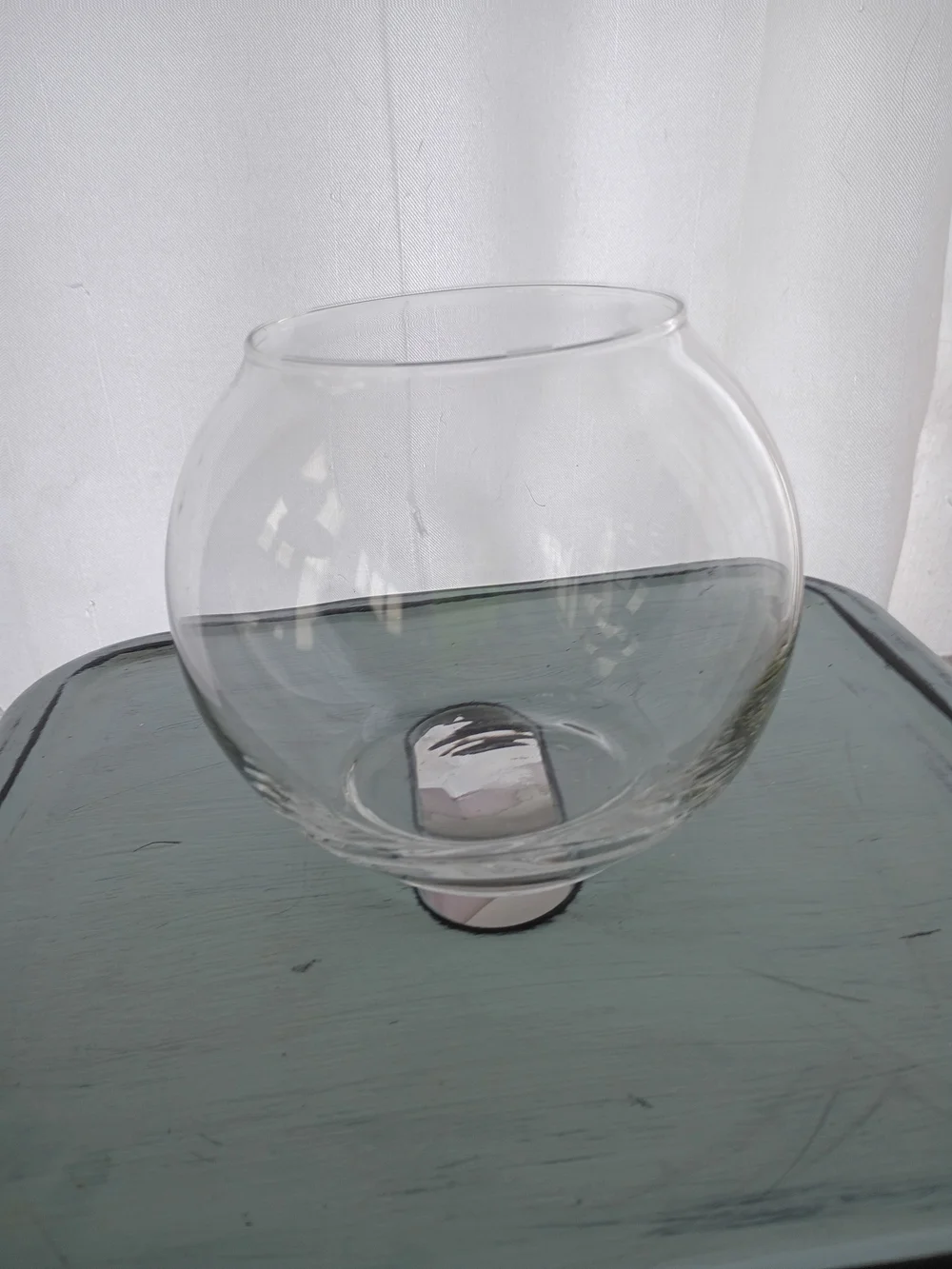 Clear Glass Bubble Bowl Vase Round Table Decor Centerpiece 5